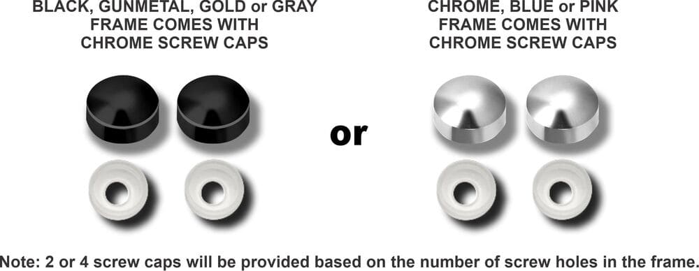 PROMO – Plastic Screw Caps Set (Chrome or Black)